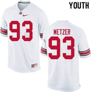 Youth Ohio State Buckeyes #93 Jake Metzer White Nike NCAA College Football Jersey Summer DLI3744JK